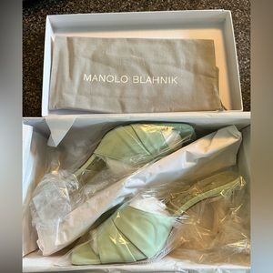 Manolo Blahnik Picoux 70 Leather Sandals
